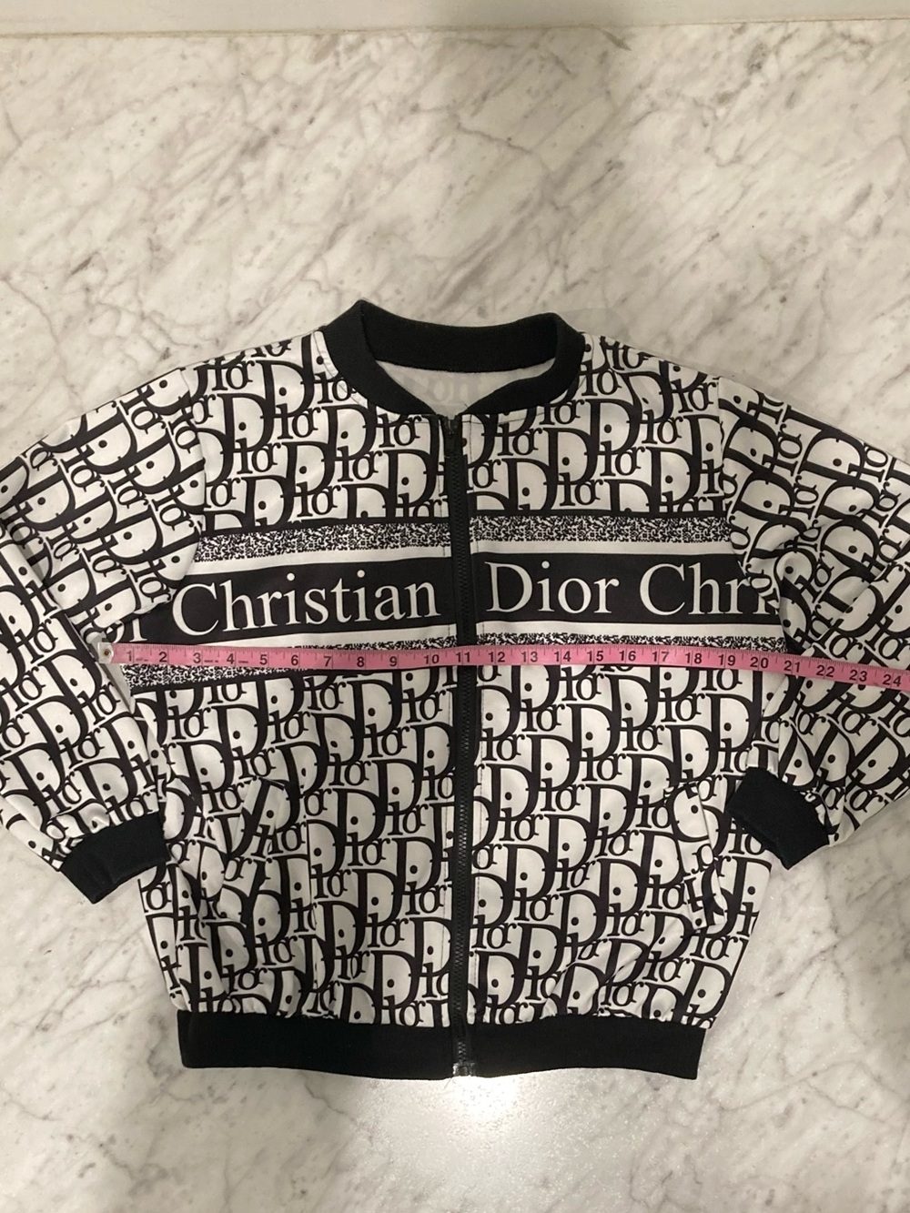 NEW CD Fashion Logo Black White Zip Up Track Jacket M - Picture 9 of 10